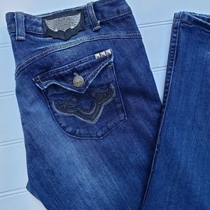 REROCK FOR EXPRESS Women's Bootcut Dark Denim US12